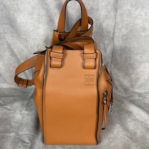 LOEWE Calfskin Hammock Shoulder Bag Tan